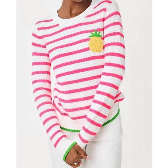 LILLY PULITZER Sweaters - NEW LILLY PULITZER jovienne sweater in white/pink
